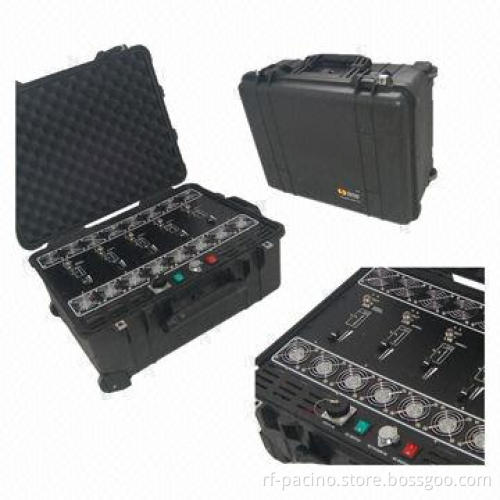 Powerful Waterproof 5-band GPS + Cellphone Jammer with ALC Power Control
